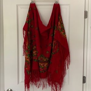 Red shawl